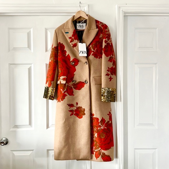 Zara Jackets & Blazers - ♥️ BRAND NEW! Zara Rosegarden Coat Limited Edition